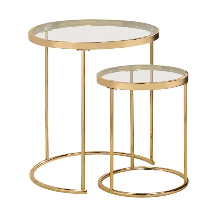 VIAF-1028 Glass Top Nesting Tables