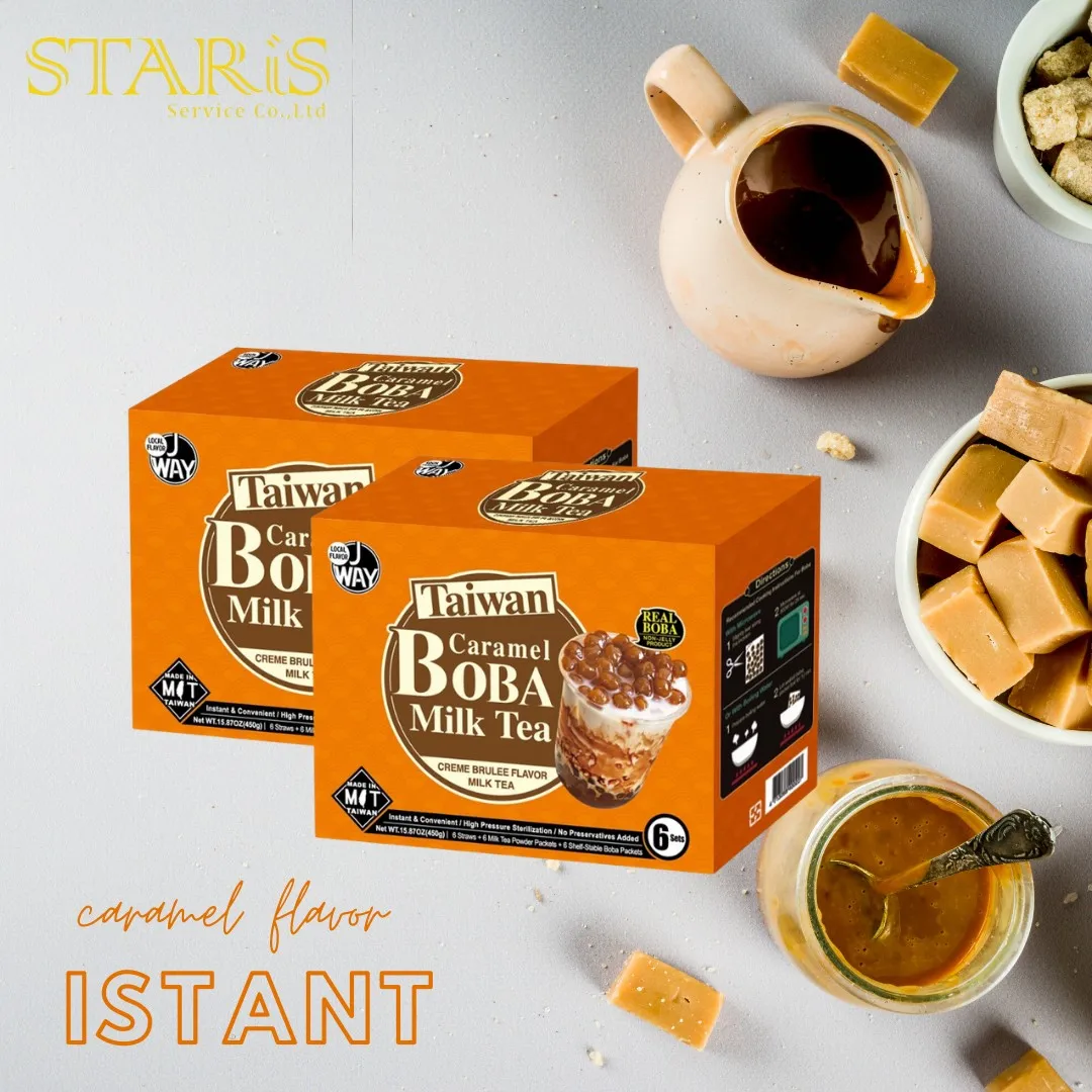 
Sample Pack Hot Sale Tapioca Taiwan Instant Bubble Tea Kit Caramel Milktea Powder Instant Bubble Tea 