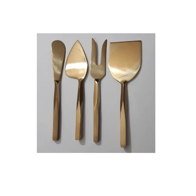 Vintage Design Dish Serving Spoon Simple Design Aluminium Casting Antique Colour Well Polished Flatware Kitchenware Cutlery set