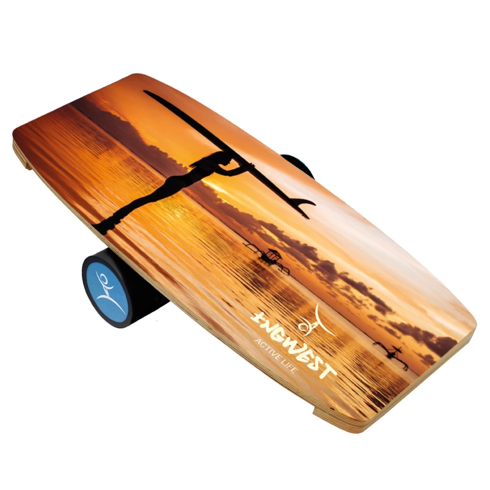 InGwest Multifunction Wooden Balance Board Trainer with Rubberized Anti-Slip Roller for Adult. Wholesale. Premium Quality.