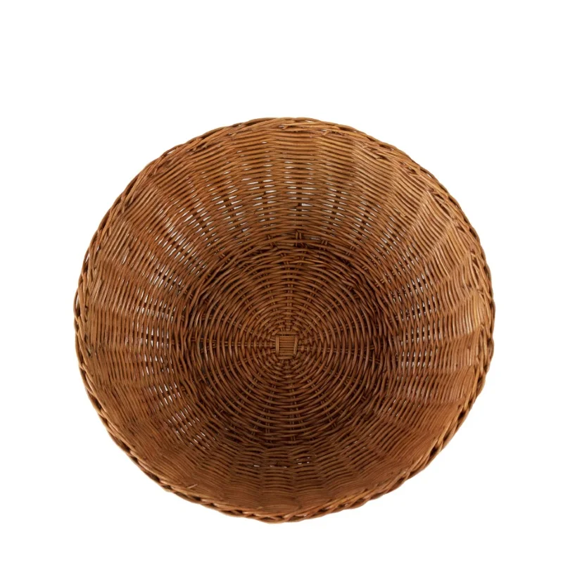 Made in Vietnam Wholesale Round Rattan Bread Basket Rattan Basket Handmade Supermarket Wicker Basket for Vegetables & Bread