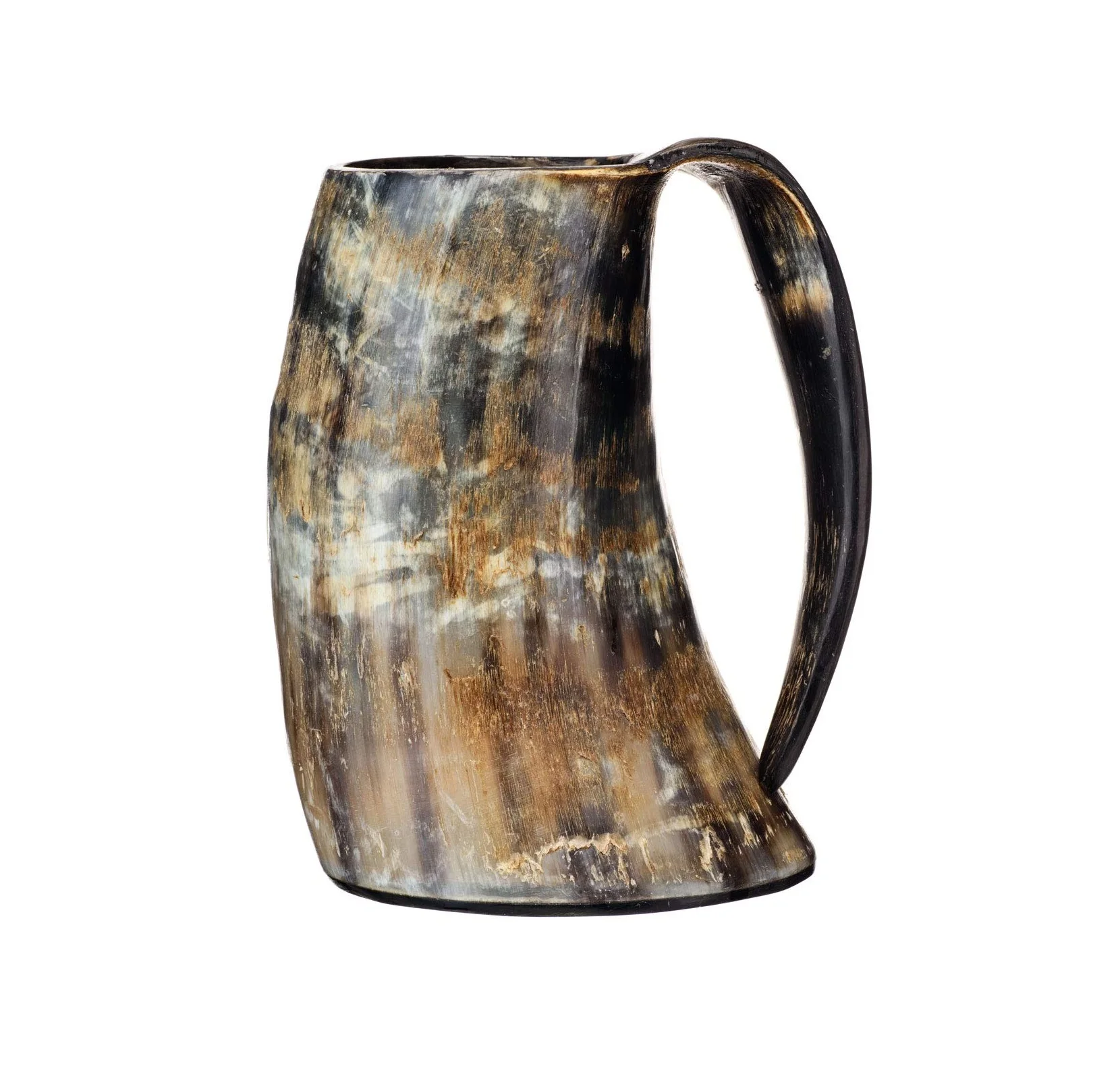 Shiny Polished Buffalo Horn Mugs Drinking Horns Glasses from India Viking Horn Mug Tankard Wholesaler from India