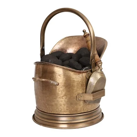 Handmade Pure Copper Coal Bucket With Shovel Premium Quality Customized Size Coal Bucket For Best Selling