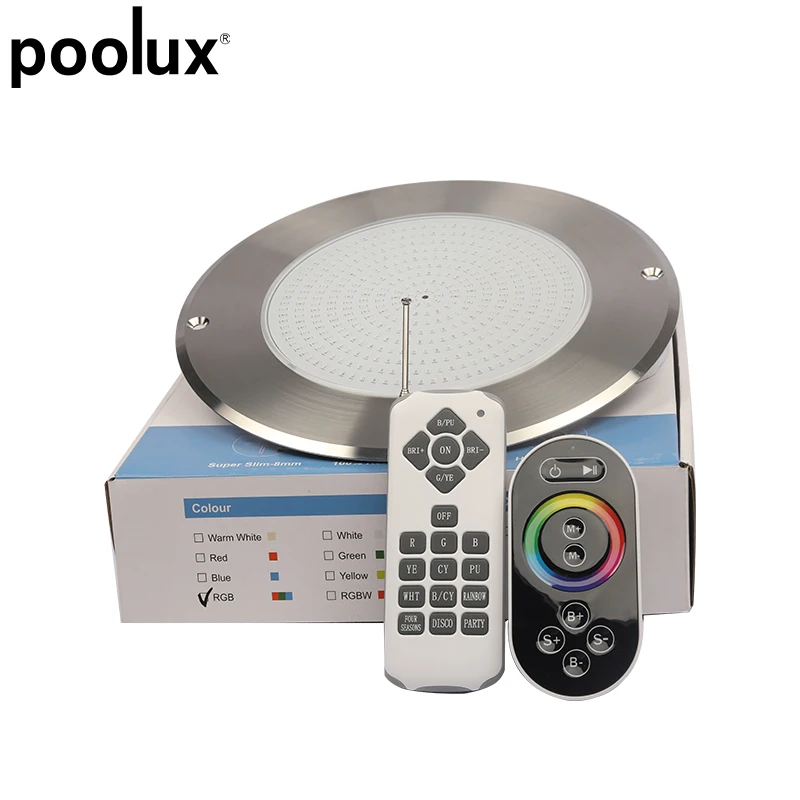 2022 IP68 RGB Super Thin 8mm AC or DC 12V 24V 260mm Stainless Steel 316 SMD LED Underwater Swimming Pool Light