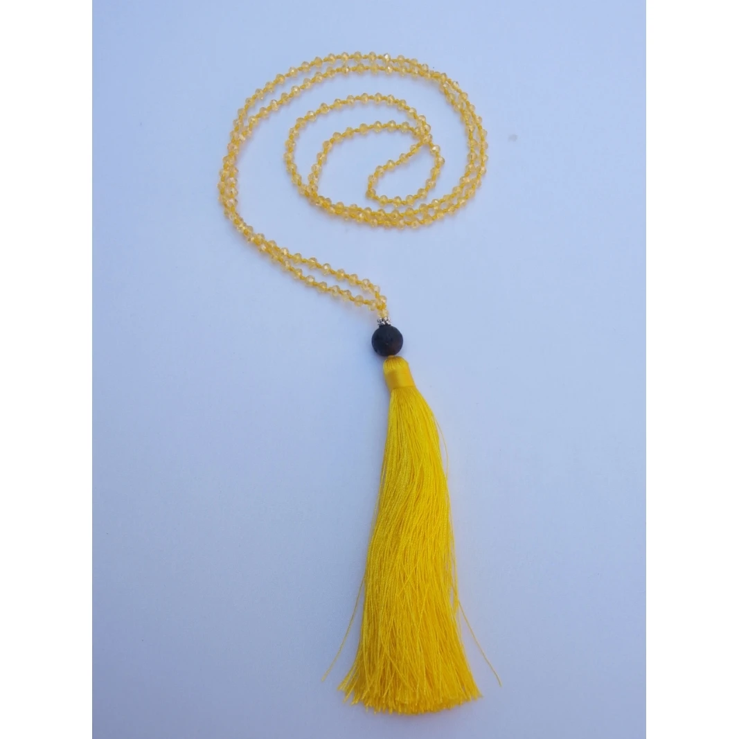 Wholesale Unisex Fashion Rudraksha Necklace with Bali Beads Tassel Classic Wood Chains Party Gift Wholesale Fashion Accessory