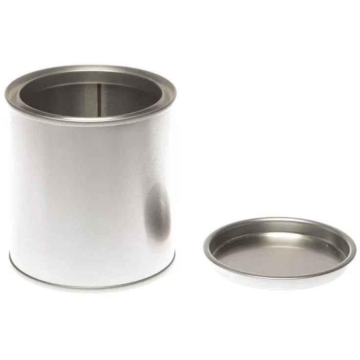 Серебряный Круглый оловянный горшок для краски, Доставка в течение 7 дней, в наличии в ЕС