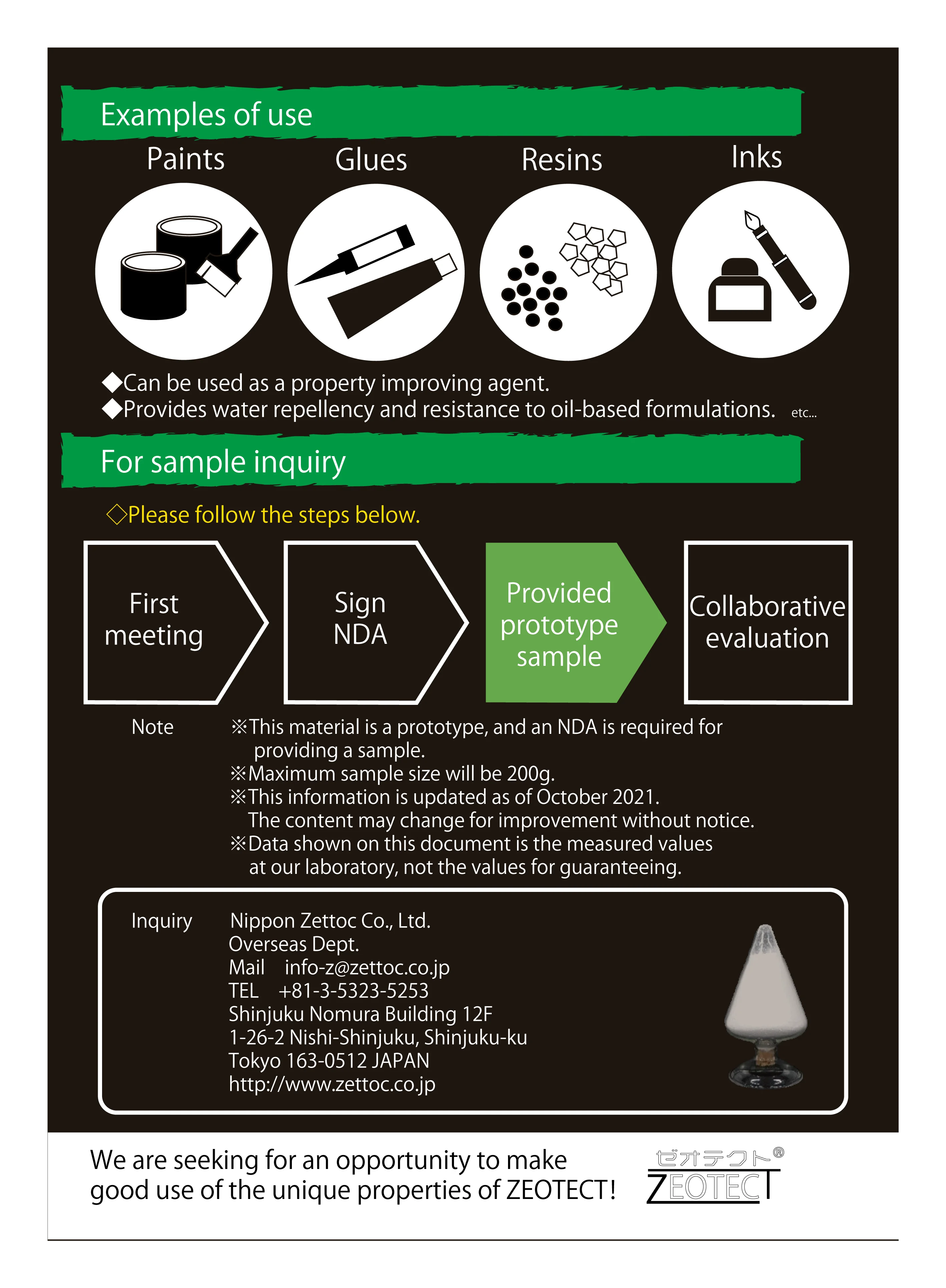 Japan high quality chemical catalysts new oil adsorption remover