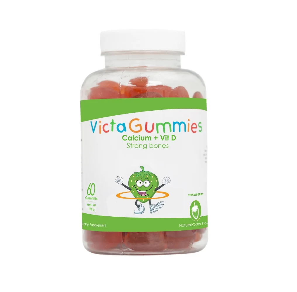 Tastier and More Pleasing VictaGummies Calcium + Vitamin D - 60 gummies per bottle - Food supplement