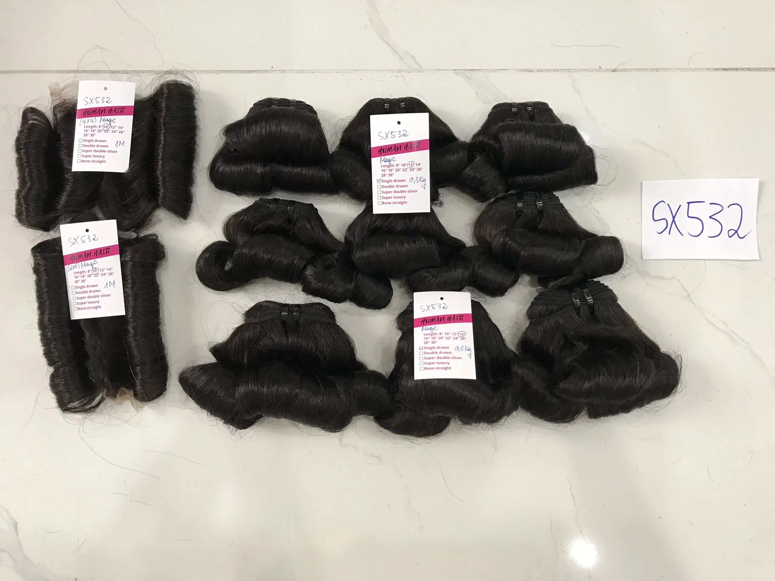 Оптовая продажа цветные Волшебные вьющиеся накладные волосы 100% Необработанные вьетнамские человеческие