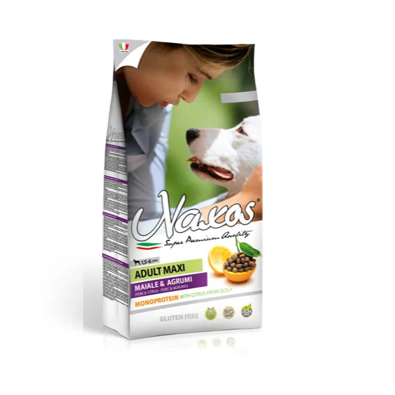 Italian Products Flavour Dry Dog Food Pork Citrus Suited for Large Adult Dogs 12kg