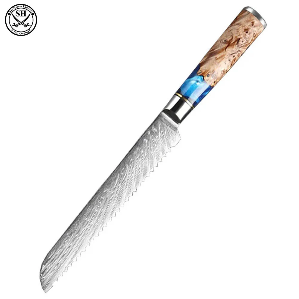 7 pcs Set Damascus Japanese Knives Kitchen Set 67 Layers Damascus Steel Chef Knife Set