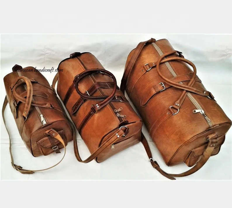 Большая мужская кожаная спортивная сумка для путешествий Holdall чемодан все переноски кожаный багаж ручной клади растительного дубления