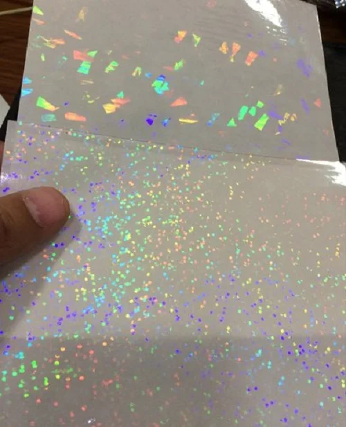 ПЭТ голографическая пленка прозрачная пластиковая пленка с высоким блеском