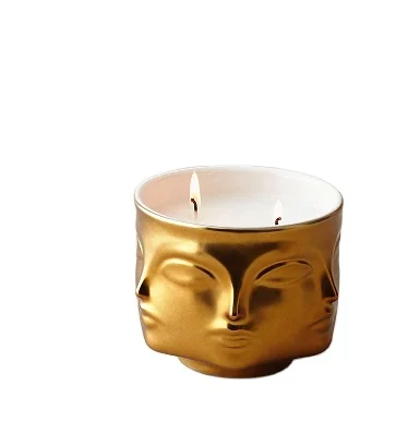 Candle Jar Iron luxury candle pot wax brass and copper Sconce jar With lid modern trending Candle votive scented wax empty jar