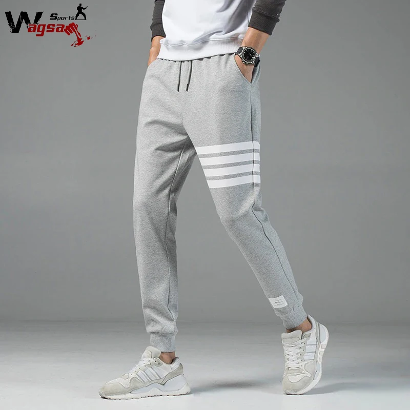 Мужские спортивные штаны для фитнеса повседневные однотонные бега 2021