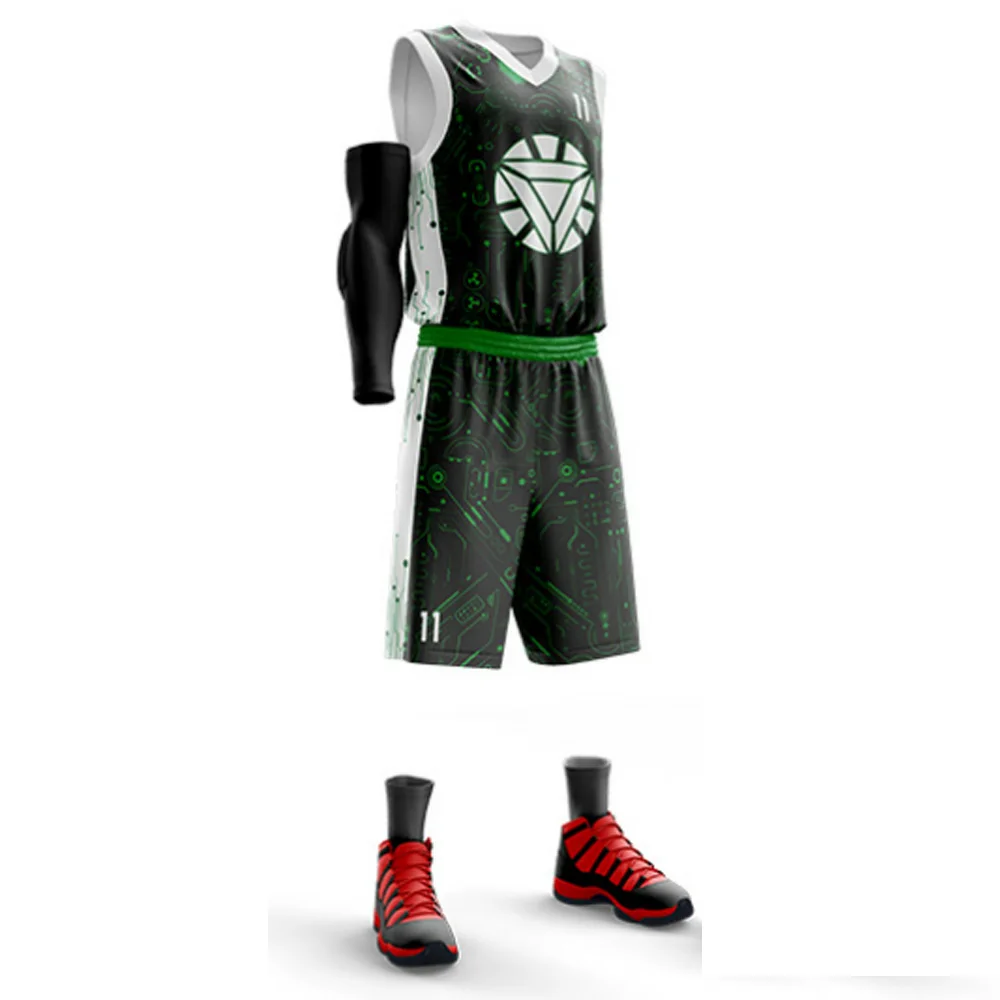 Wholesale new sportwear basket ball jersey basketball uniform with customized pattern