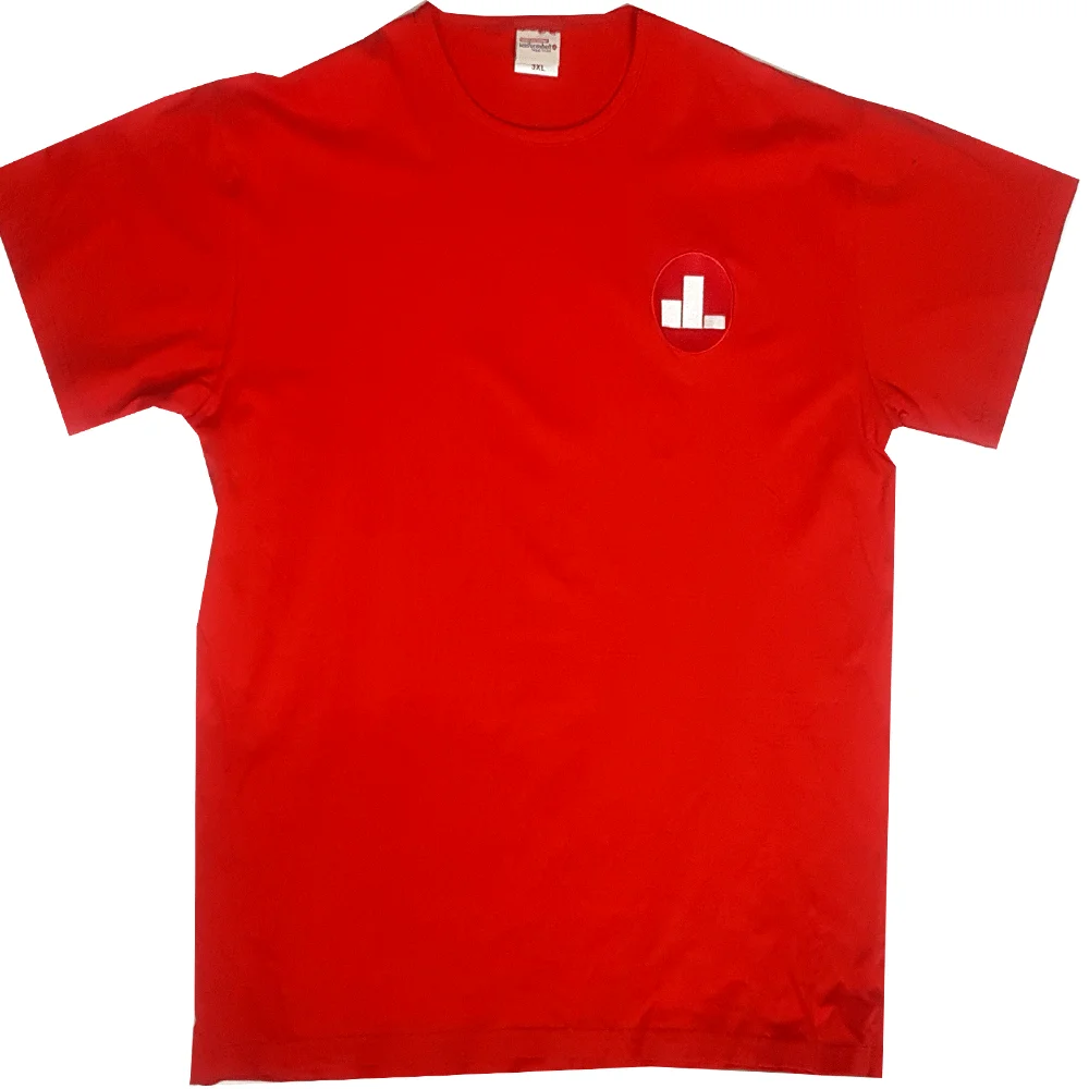 BEST QUALITY MENS RED COLOR CUSTOM LOGO T SHIRT