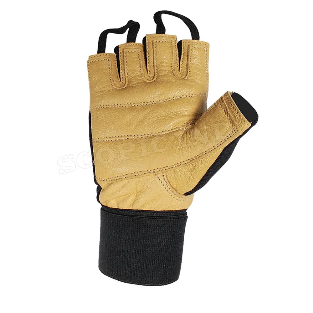 Anti Slip Breathable Sports Workout Fitness Training Weight Lifting Gym Gloves with Wrist Wraps Pink Black Unisex Rubber