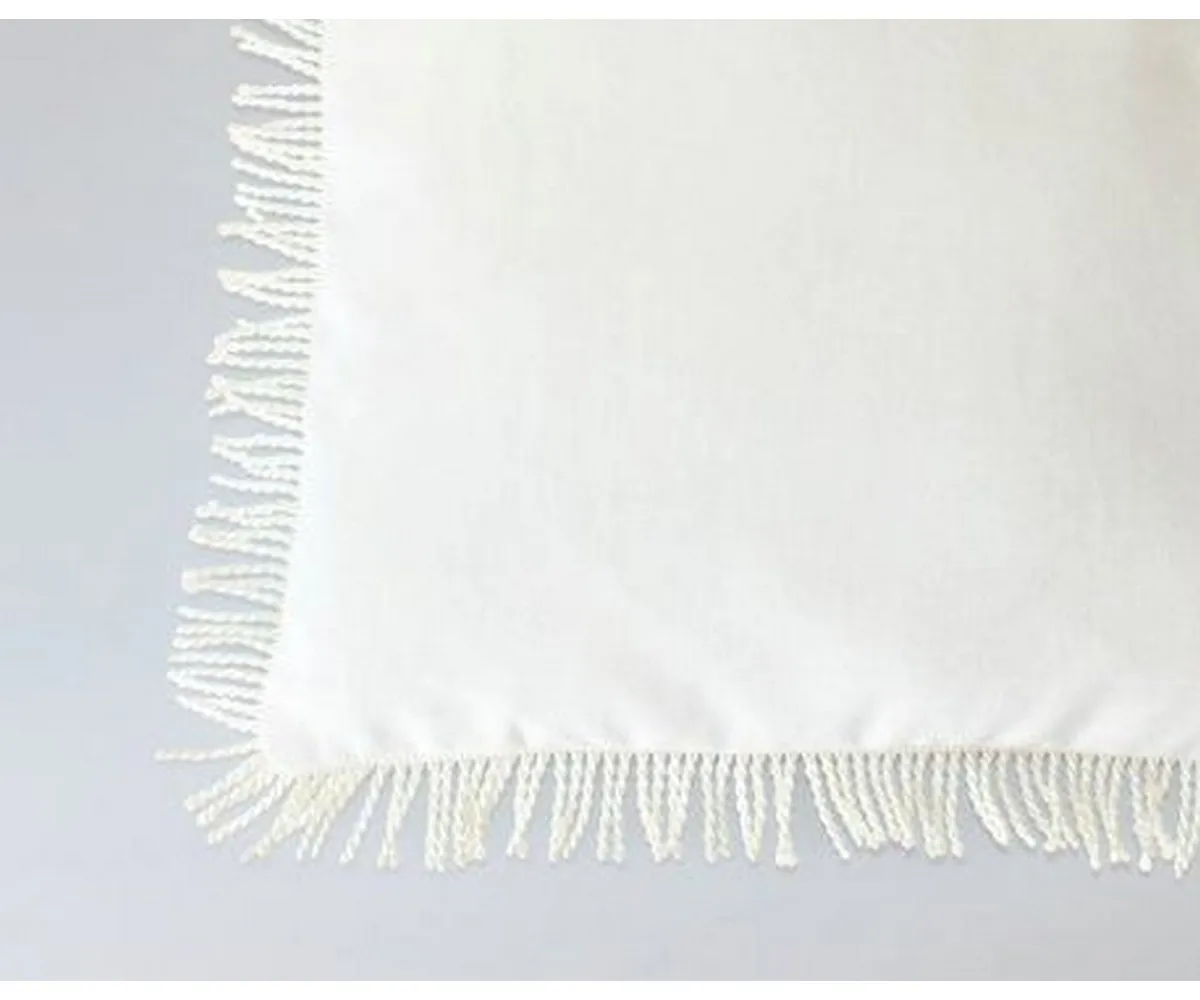 wholesale luxury product  linen  pillows cream white home decoration sofa fringe trim cushions