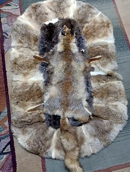 Real rabbit fur rugs luxury fur carpets with fox