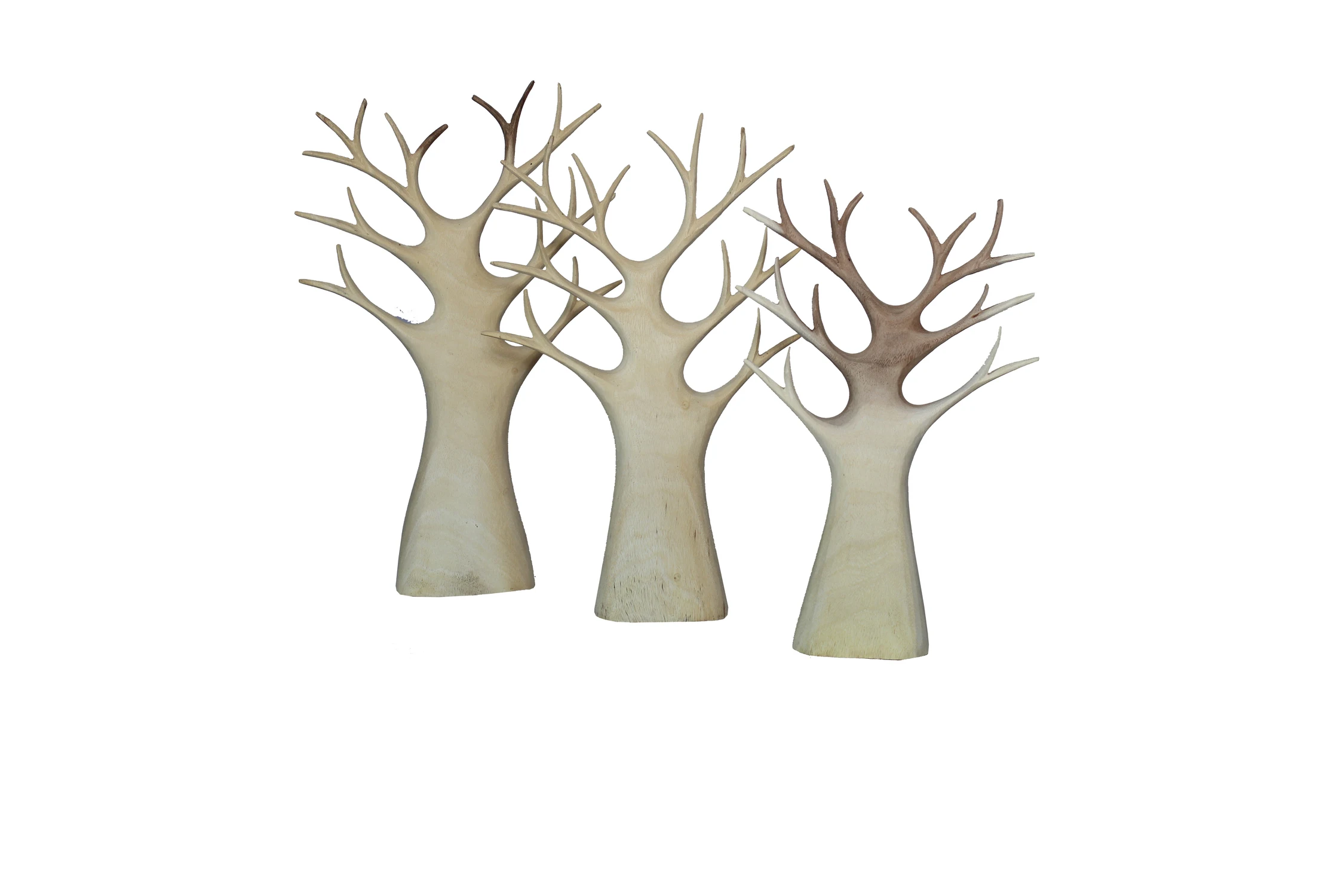 Kuning Murni Eco-Friendly Handmade Deco Trees made from Suar Wood Shoe Tree Wooden Bookshelf Tree