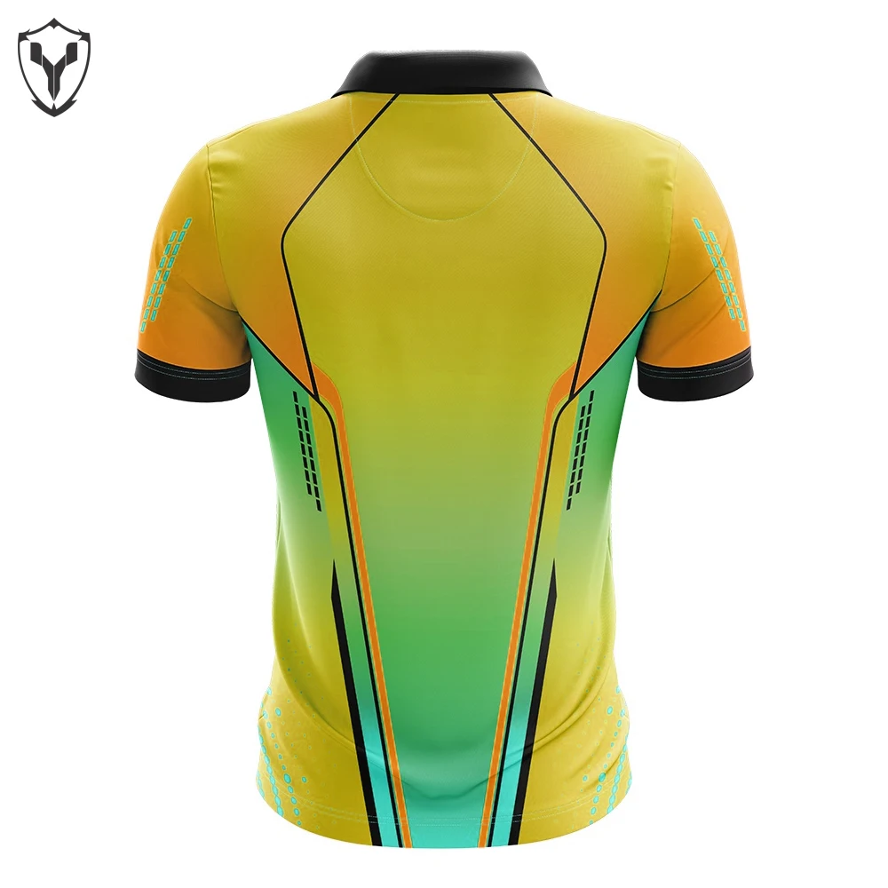 Новая модель оптовая продажа Необычная футболка для крикета с сублимационной печатью Полиэстеровая ткань поло коротким рукавом низкий минимальный заказ дешевая горячая Распродажа мужчин