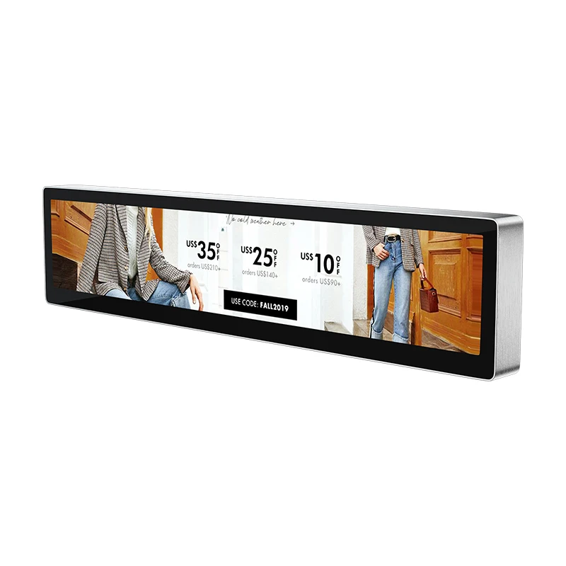 Bar display Android system commercial OEM LCD bar display with high brightness for bus shopping mall and markets