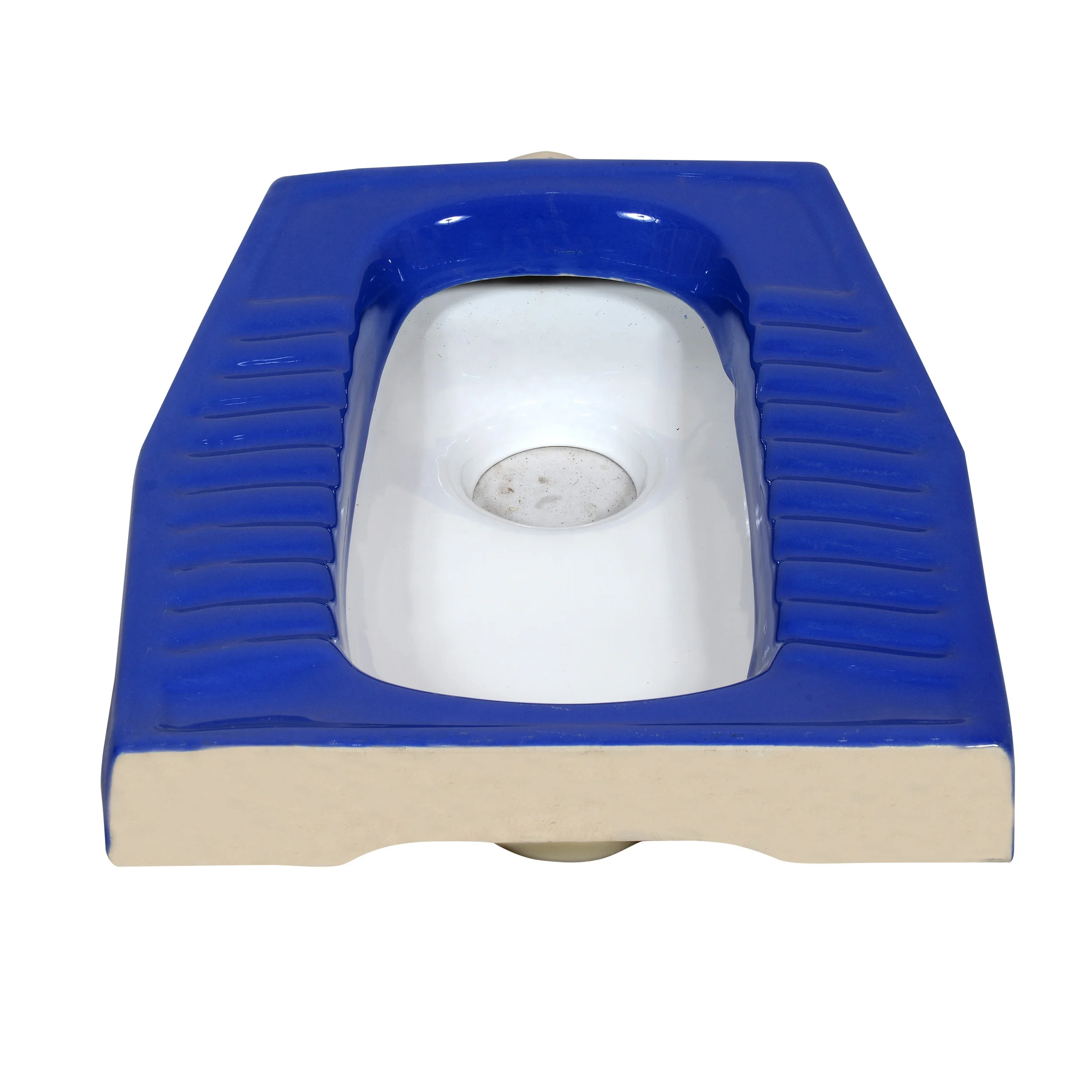 
Ceramic Sanitary Ware Vistaar Blue Standard Ceramic Eastern pan double colour squatting pan Bathroom Toilet Commode Products 