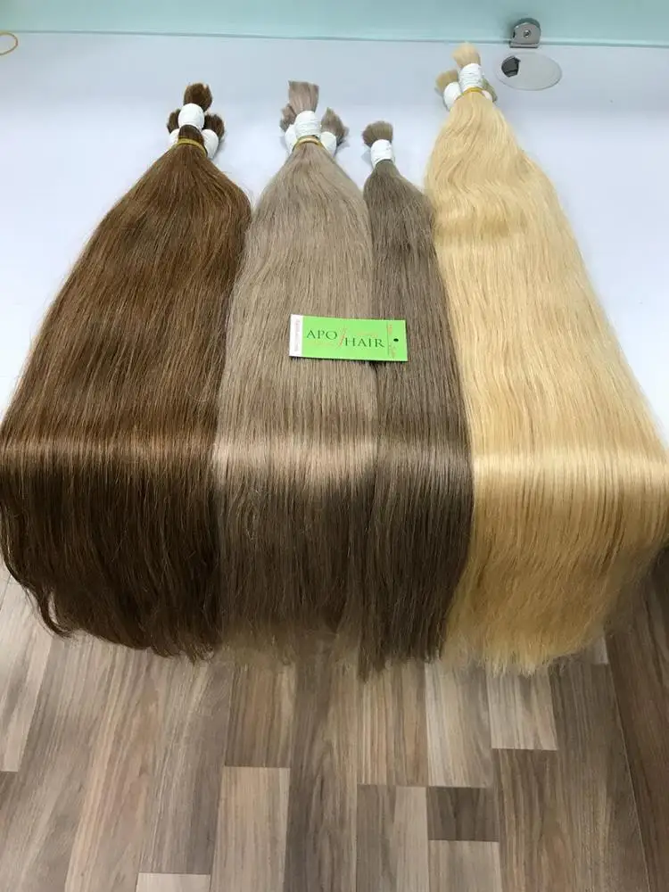 
Vietnamese Human Hair Top Quality Black and Blonde Hair Bulk 