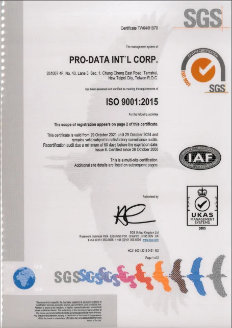 ISO9001 2015 page 1 of 2