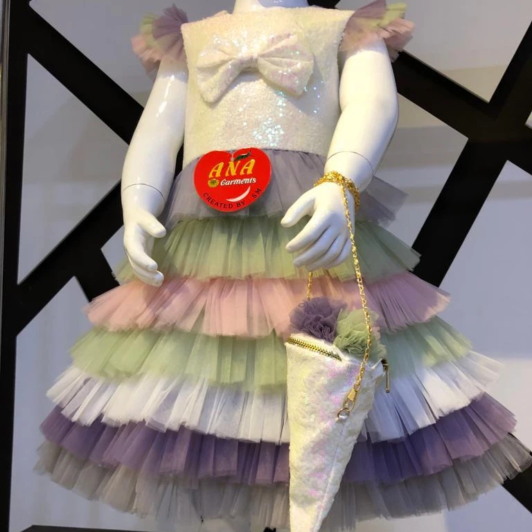 Мульти Свободное платье с специальных мороженого Сумочка местом для хранения праздничное новое дополнение к стильная праздничная одежда платья