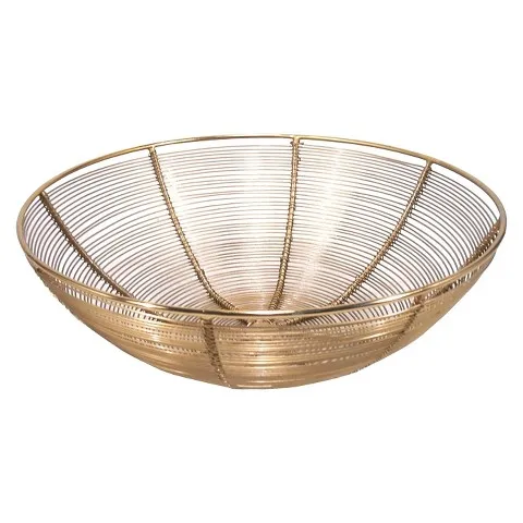 Wire Latest Designer Candy Bowl Metal Powerful Wire Stackable Fruit Bowl Iron Serving Bowl High Quality