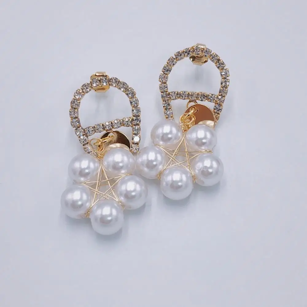 
Жемчужные золотые звезды в форме арки, великолепные новейшие рождественские корейские серьги для женщин 2020 