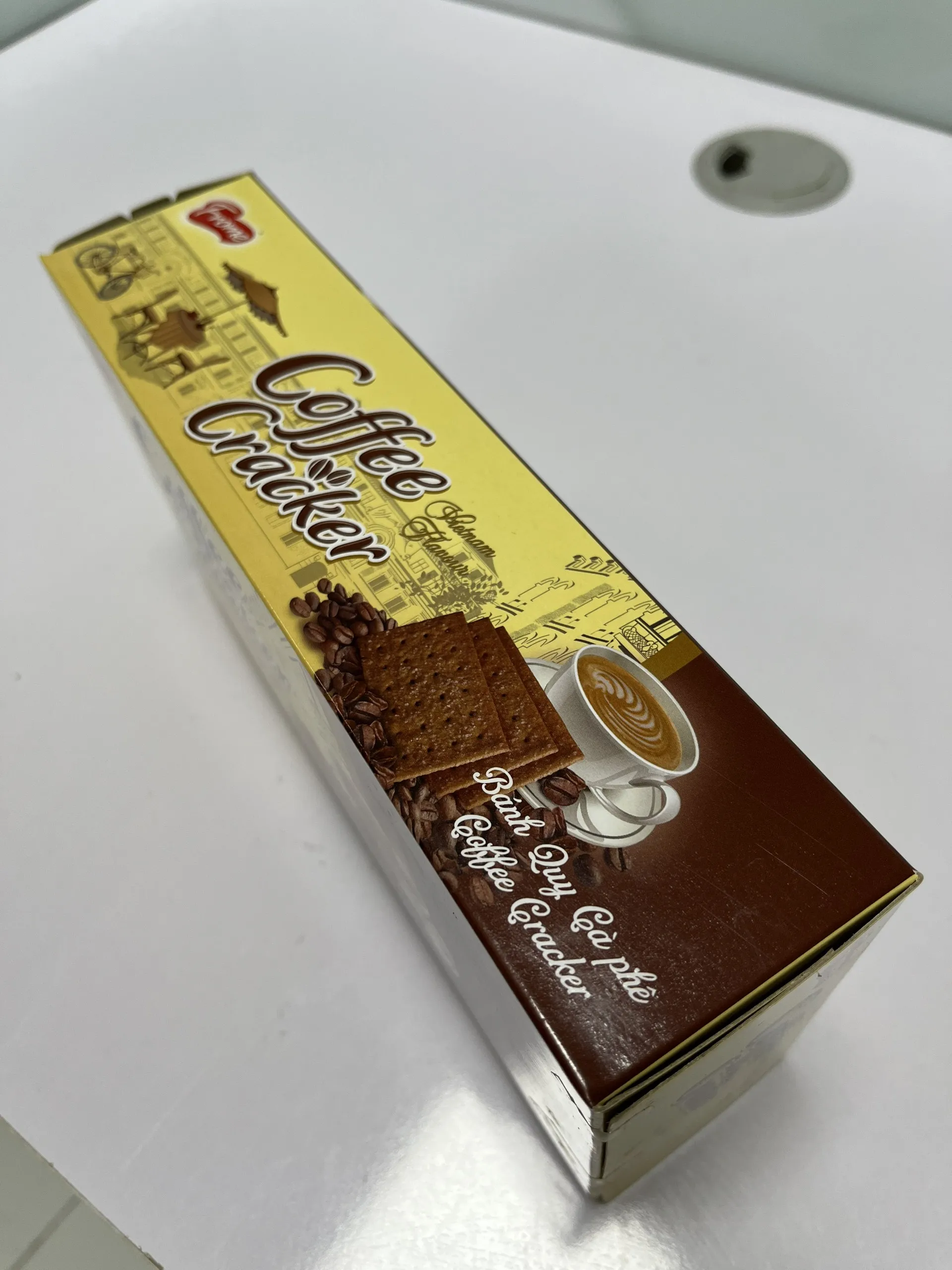 Hot New Crispy Cracker Premium Quality - Coffee Flavour - Packing in Paper Box - Tasty Delicious