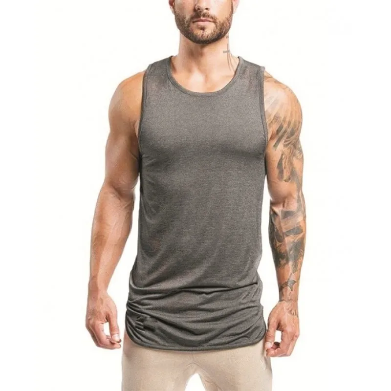 
Custom High Quality Gym Weightlifting Running Yoga Tank Top Singlet Stringer 