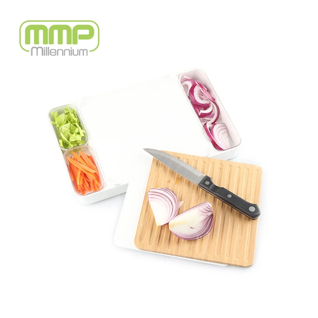 Cutting board set(PP/Bamboo) with condiment bowls mmp kitchen tools gadgets GRS recycle material accessories kitchenware