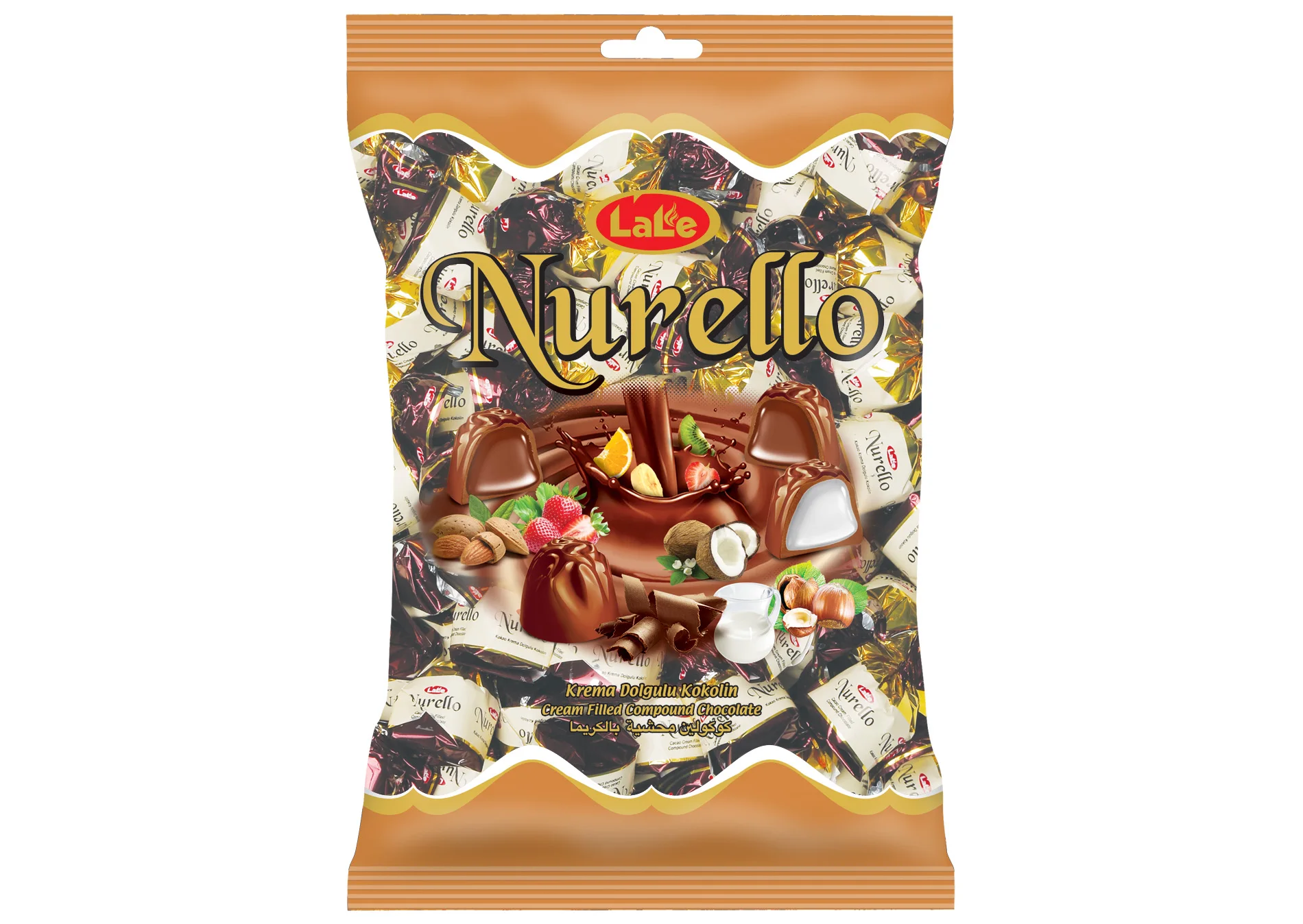 LALE NURELLO MILKY HAZELNUT COCOA CREAM FILLED  COMPOUND CHOCOLATE