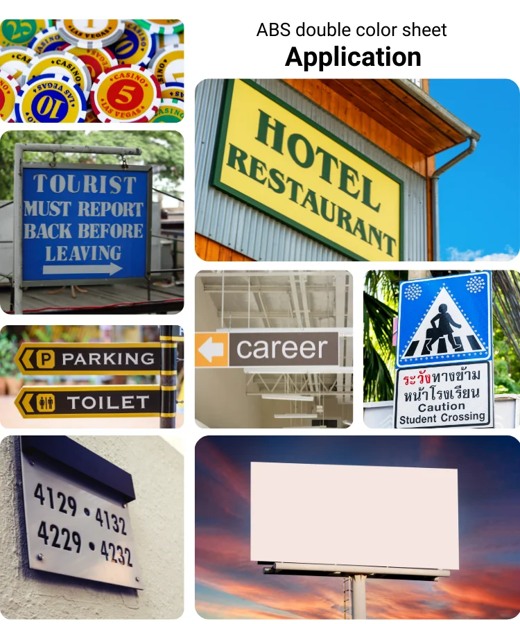 High surface hardness ABS double color plastic sheet for engraving products ABS sheet