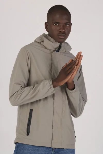 Anorak with Hood 100%polyester Mesh Lining Pullover Half Zip Windbreaker