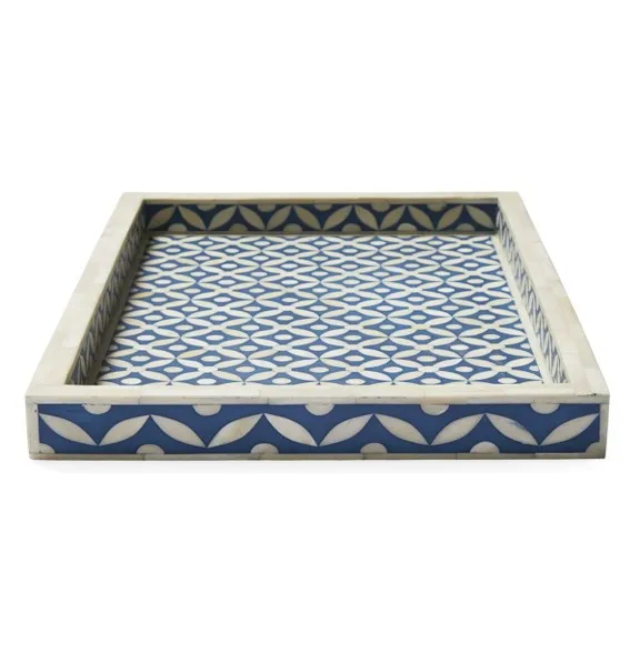 Stylish Bone Servings Tray Bone inlay serving tray made with natural bone high quality at very cheap prices.