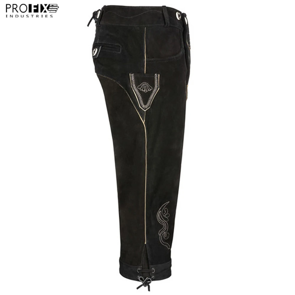 New 2022 Trachyte Wears Oktoberfest Lederhosen Wholesale Price OEM Best Quality leather Pants Knee Length