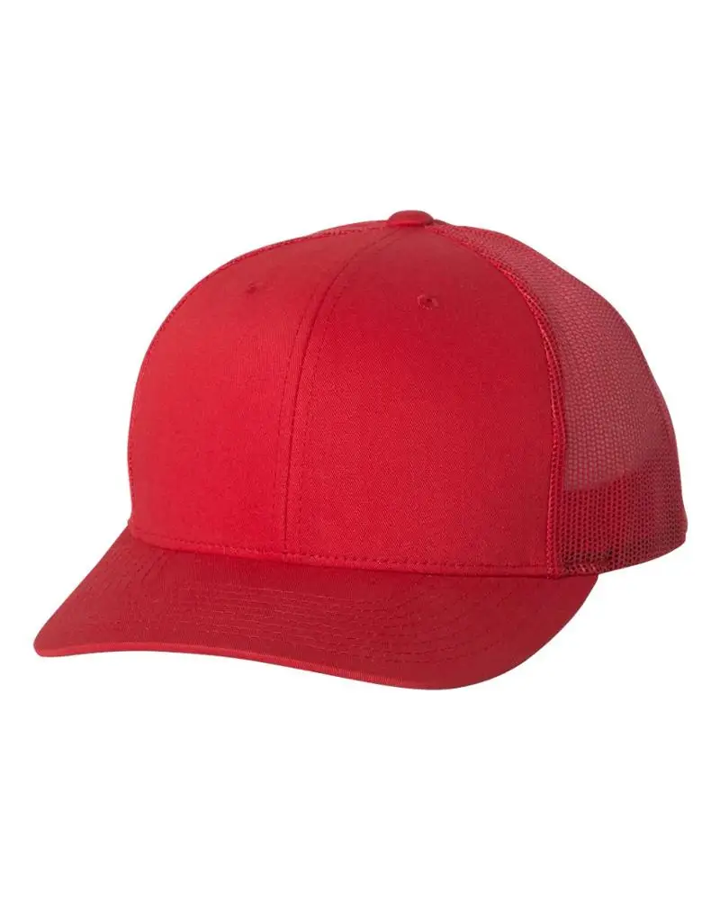 Six panel structured mid-profile retro snapback trucker hat- cotton/polyester- comes with your logo