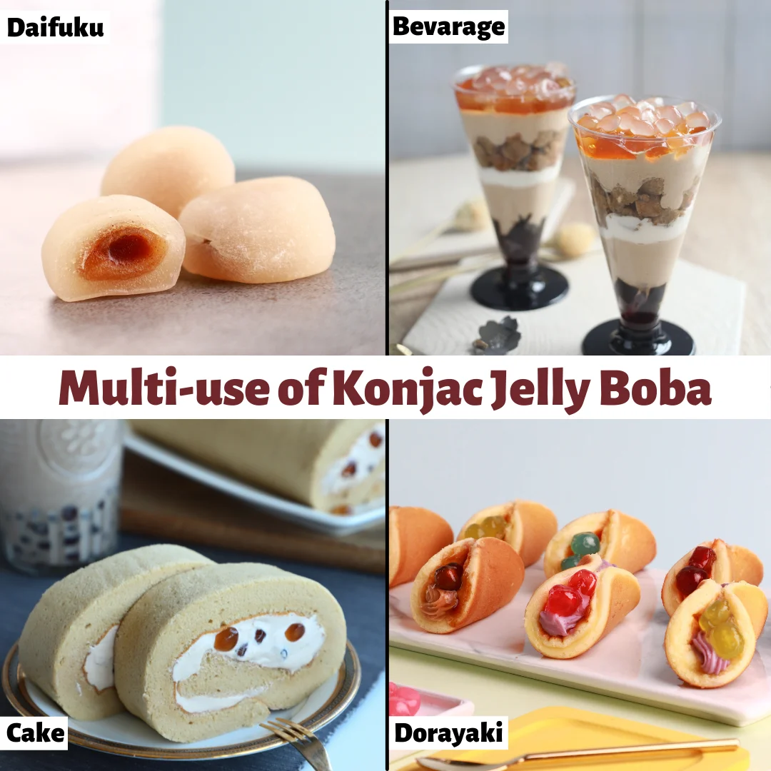 Прямая Заводская поставка Хрустальный мгновенный boba konjac желе для напитков-коричневый сахар