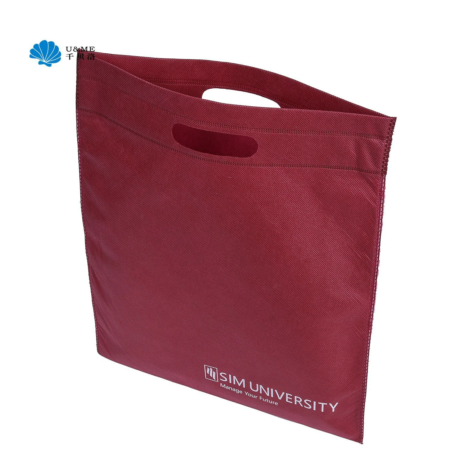
Vietnam factory with high quality of eco friendly bulk wholesale 60gsm Promotional pp non woven die cut gift bag 