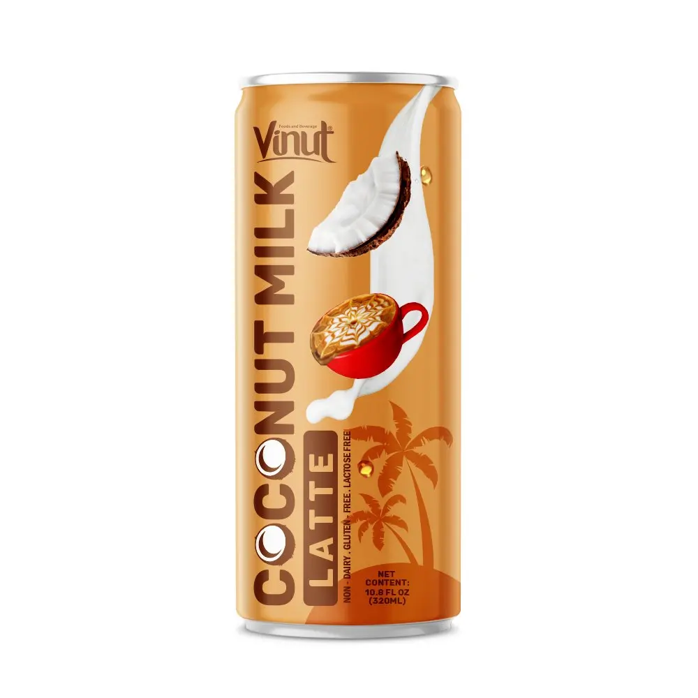 10.82 Fl Oz can VINUT Coconut milk with Latte flavour Factories Suppliers Gluten Free coconut milk drink