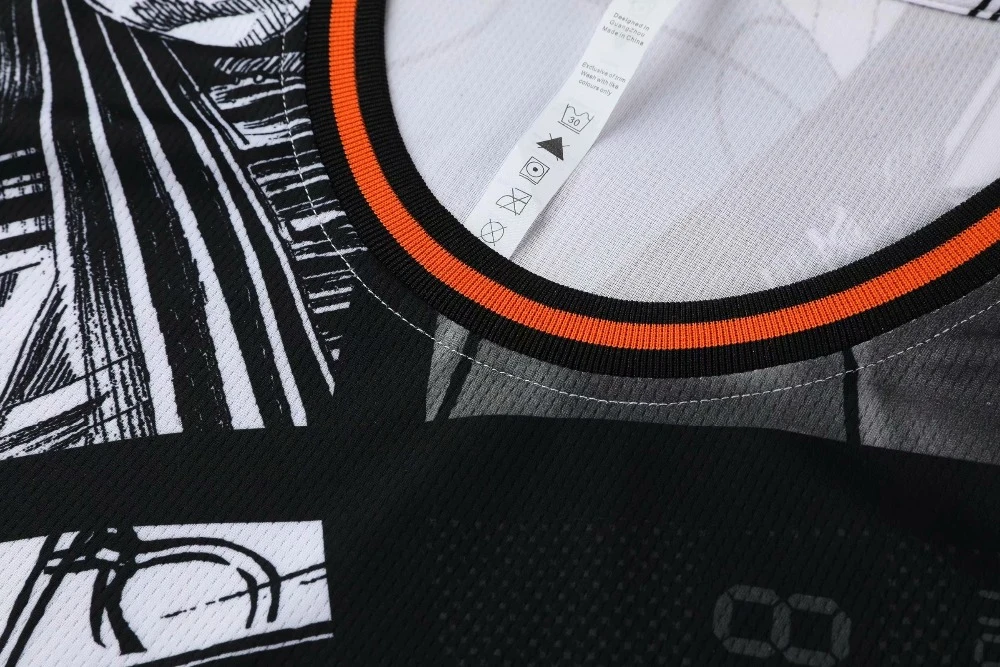 Men youth High School Basketball League Graffiti comic basketball jerseys Uniforms sets shirts+short clothing Training Suits