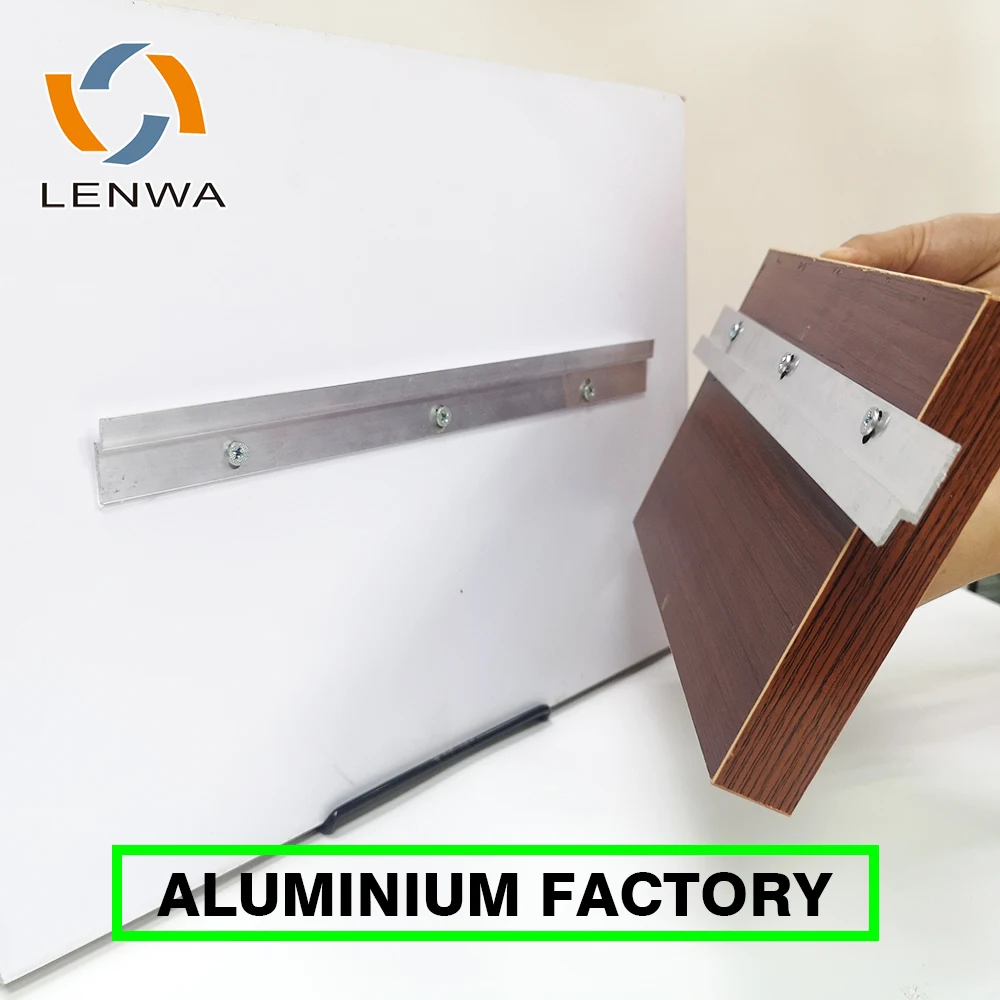 LENWA Factory Aluminium Z Bar Hanger for Wall Mounting Display French Cleat Wall Mounting Split Batten