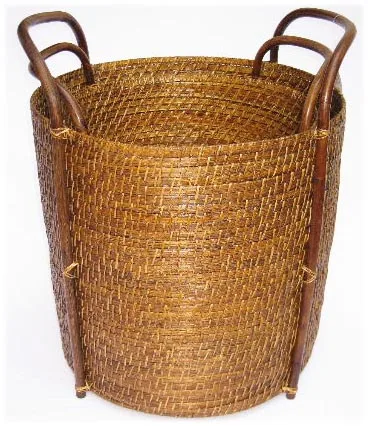 High Quality Sustainable Rattan Retangular Storage Baskets Wicker Laundry Baskets Made In Vietnam