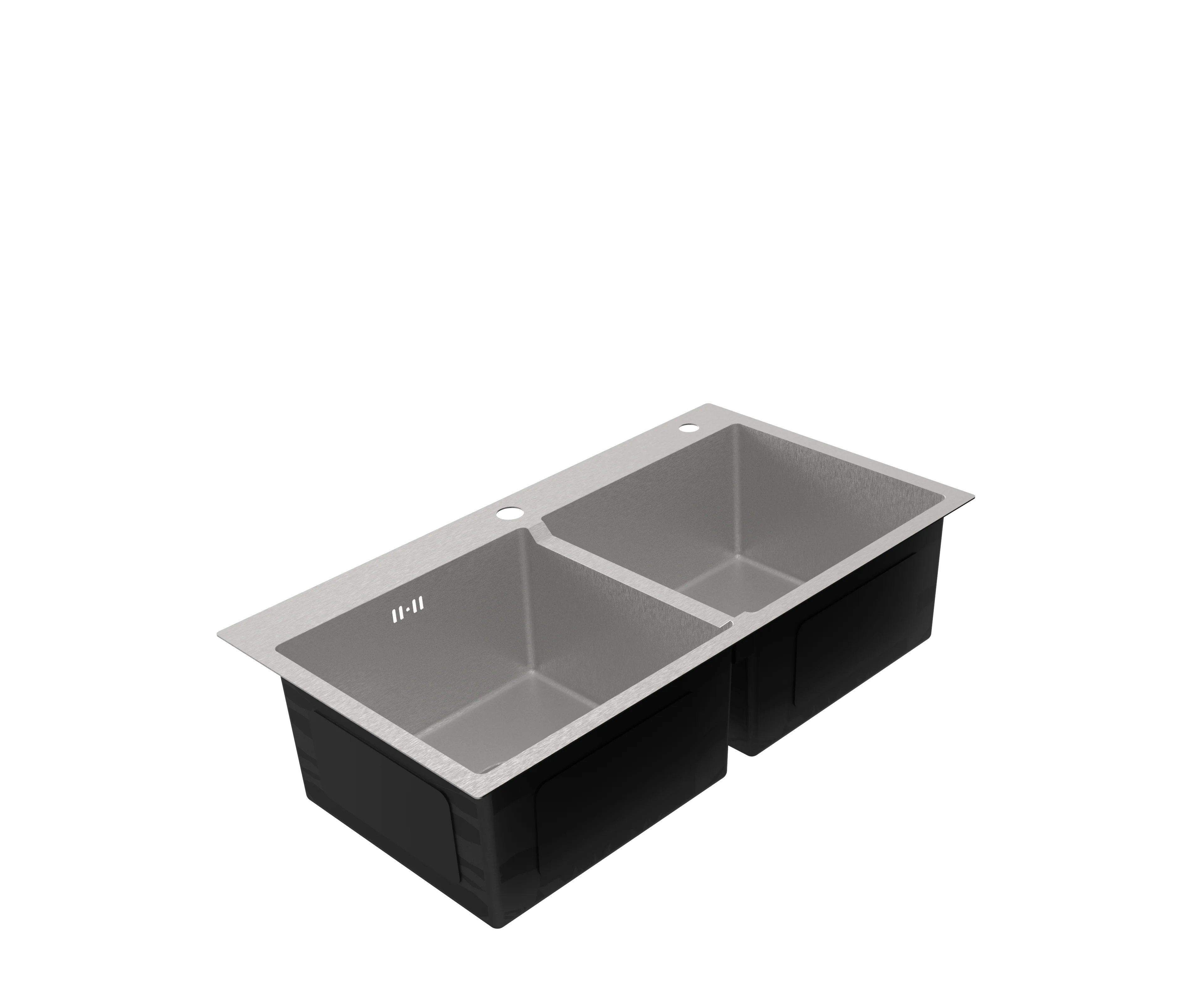 High quality double bowls Handmade Kitchen Sink with siphon set Made In Vietnam International standard