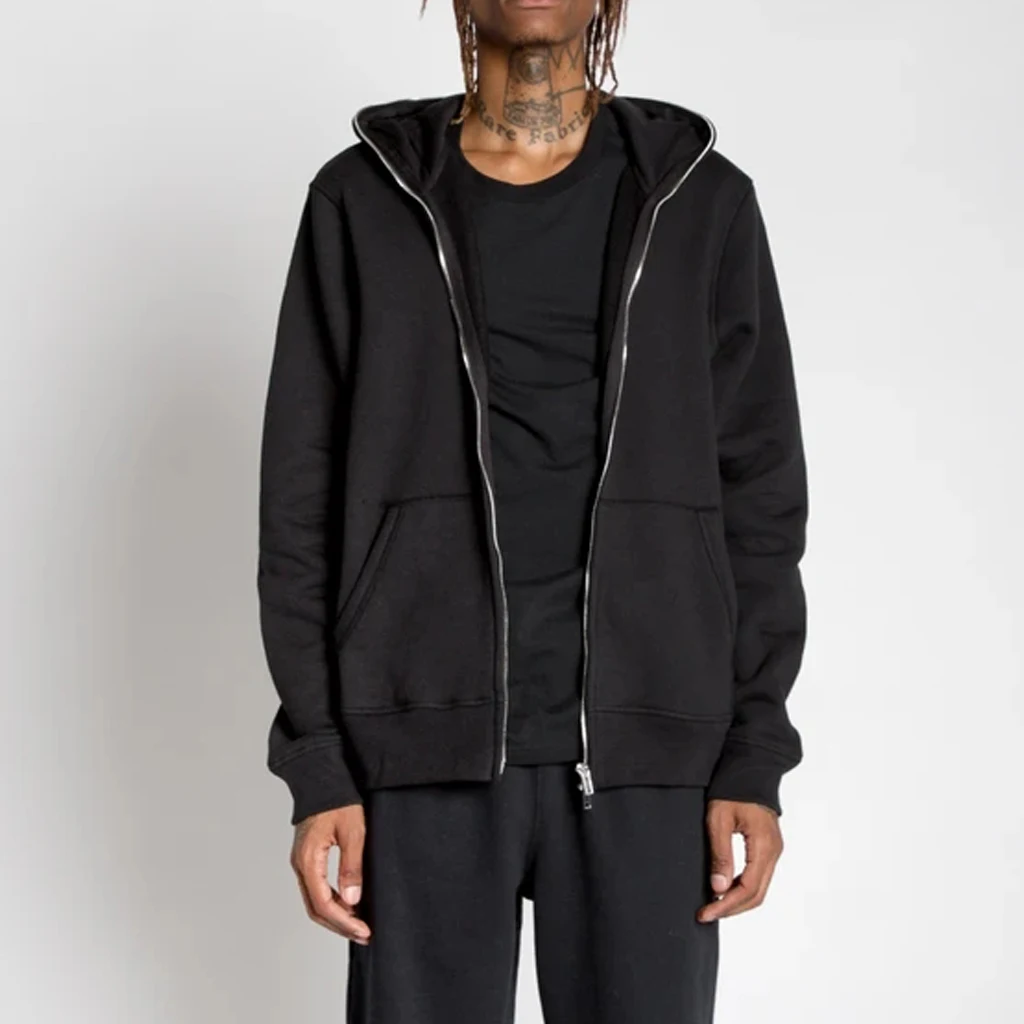 Mens custom  design logo bulk full face zip hoodies blank fleece fitness casual men full zip up hoodie